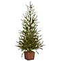 Nearly Natural Alpine Natural Look Artificial Christmas Tree in Wood Planter, 3' (T1800)~#|#~2108A607-C77D-4767-9AE91331CBB2F8D5_sc7