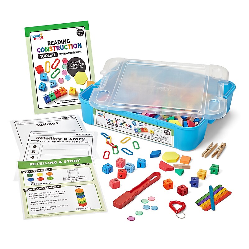 hand2mind Grades 2-3  Learning Resources Reading Construction Toolkit, Multicolored (H2M-93447) image 1