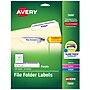 Avery TrueBlock Laser/Inkjet File Folder Labels, 2/3" x 3-7/16", White/Purple, 750 Labels/Pack (5666)~#|#~210DBEF1-3613-4278-8374012C0F65C271_sc7