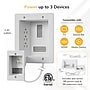 Mount-It! In-Wall Cable Management Kit with 3 Recessed Power Outlets and Power Input Module, White (MI-7288)~#|#~21170FB5-7592-4B35-B54206627E35FC7C_sc7