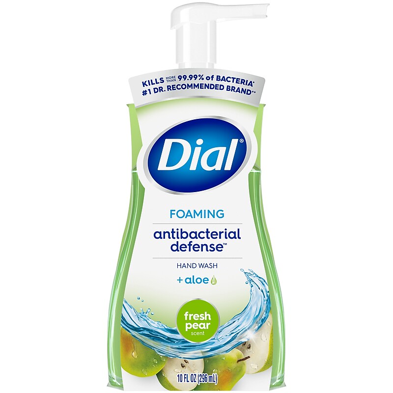 Dial Antibacterial Foaming Hand Soap, Fresh Pear Scent, 8/Carton (017000347219) image 1