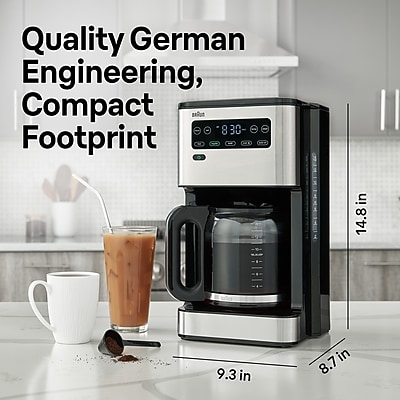 Braun PureFlavor 14-Cup Automatic Drip Coffee Maker, Black (KF5650BK) Sansujyuku sansujyuku.com