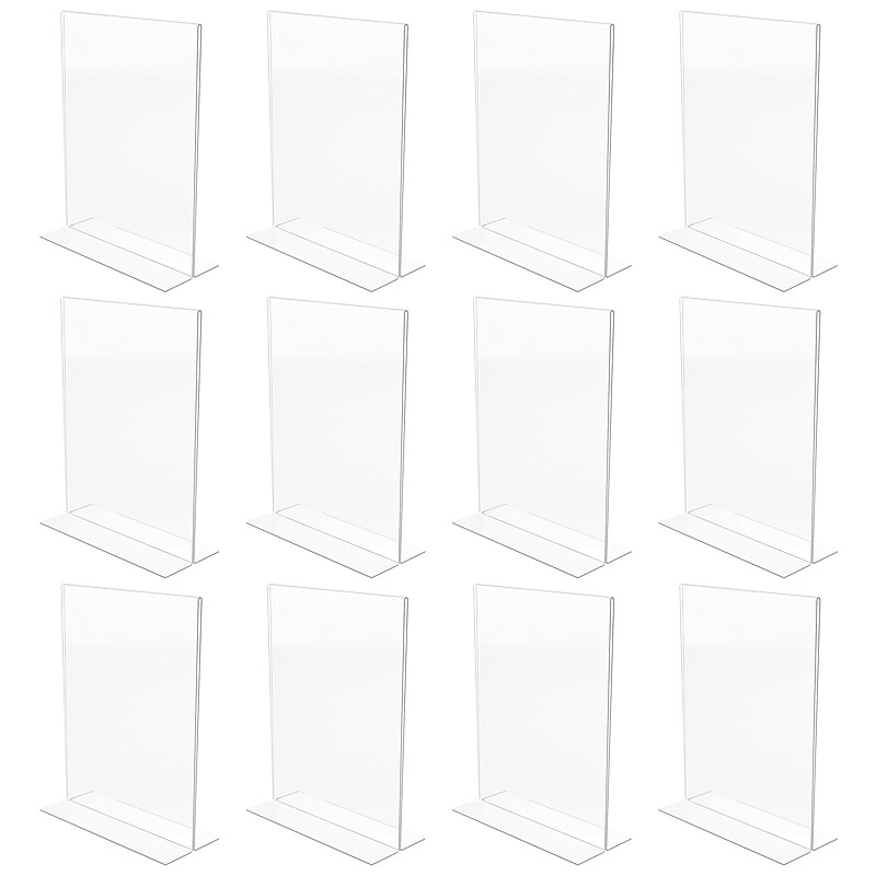 Staples® Sign Holder, 8.5" x 11", Clear Plastic, 12/Pack (28180) image 1