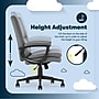 Serta Comfort Modern Ergonomic Bonded Leather Swivel Executive Chair, Gray (CHR10132C)~#|#~21369511-052D-455C-BA1E873DE7DA783E_sc7