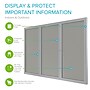 Ghent 3 Door Enclosed Vinyl Bulletin Board, Satin Aluminum Frame, 4'H x 8'W, Silver, (GHEPA34896VX193)~#|#~2138AE3D-F4F1-49C3-AEED05C0C1430911_sc7