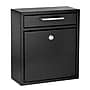 AdirOffice Steel Ultimate Locking Wall Mounted Drop Box Interoffice Mailbox, Medium, Black (631-05-BLK-PKG)~#|#~213E5EE1-9379-442E-9BF115324B206455_sc7