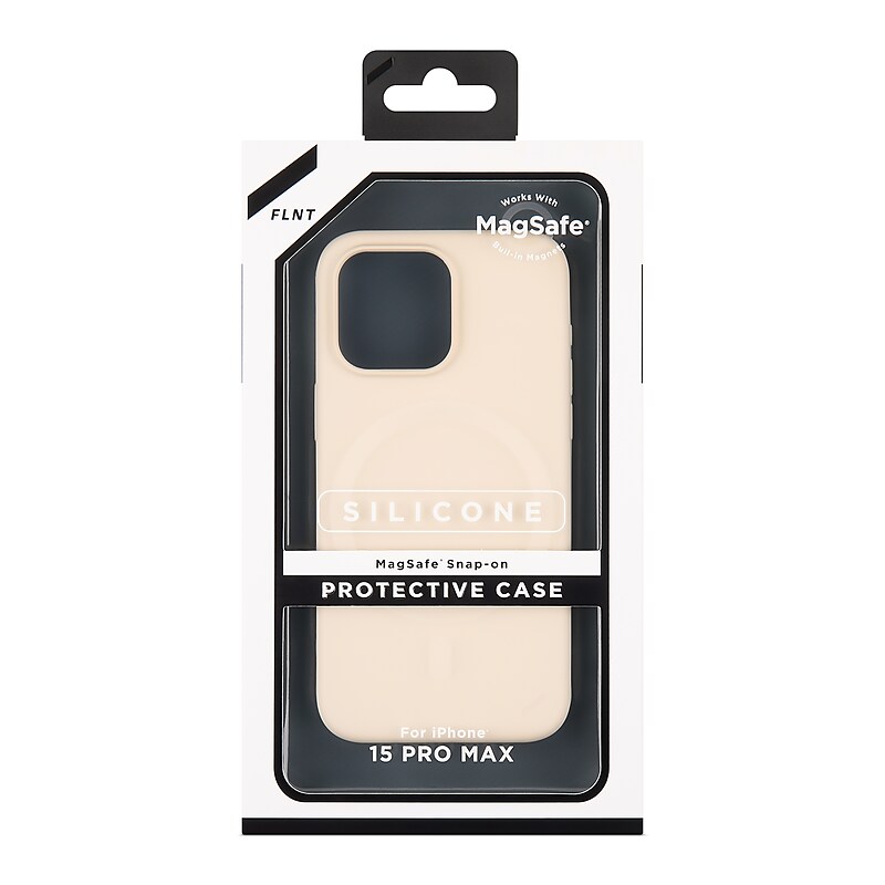 FLNT Silicone MagSafe Snap-On Protective Case for iPhone 15 PRO MAX, Sugar Swizzle (IC8062M-15X-WHA) image 1