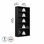 Bush Furniture Universal 72"H 5-Shelf Bookcase with Adjustable Shelves, Black (WL12436)~#|#~213FDD22-258B-49FE-87FBA1841012207B_sc7