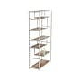 Household Essentials Jamestown 65" 6-Shelf Bookcase, Coastal Oak/White Laminate/Steel (8220-1)~#|#~2140701E-9C7B-431F-9EB70699936EE100_sc7