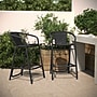 Flash Furniture Lila Indoor-Outdoor PE Rattan Restaurant Barstool, Black, 2/Pack (2SDA632032RBK)~#|#~2141C8E4-250A-4981-94A6D9A528004777_sc7