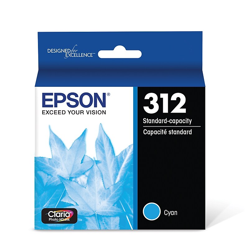 Epson T312 Cyan Ink Cartridge, Standard Yield image 1