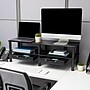 Mind Reader Adjustable Dual Monitor Stand Desktop Organizer with Drawers, Black (DBMON2TDR-BLK)~#|#~214E6775-24F4-4FF2-8E928191BB66B385_sc7