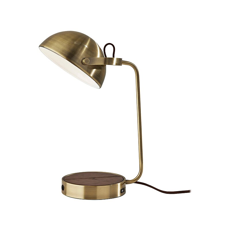 Adesso Brooks Desk Lamp, 18", Antique Brass (3000-21) image 1