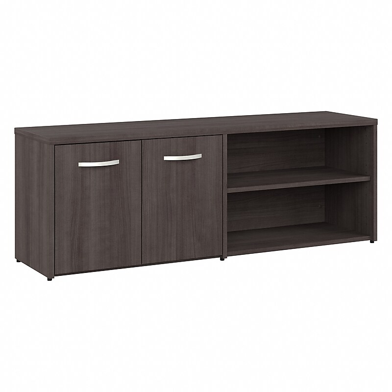 Bush Business Furniture Studio A 21" Low Storage Cabinet with 4 Shelves and Doors, Storm Gray (SDS160SG-Z) image 1