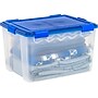 Iris WeatherPro 74 Qt. Latch Lid Storage Bin, Clear/Blue (500204)~#|#~21538A6E-AC41-4D75-AB1195C3221AE733_sc7