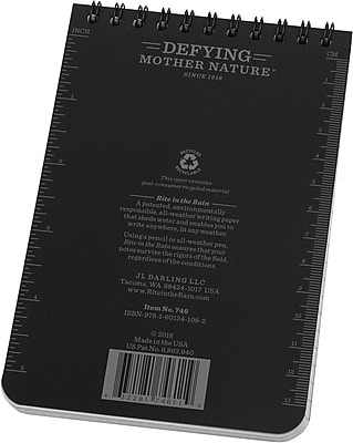 Carnet De Croquis Rite In The Rain – Couverture Rigide, Pages Vierges, Résistant à L'eau Et Aux Intempéries, 15,9 X 21,6 Cm - 12