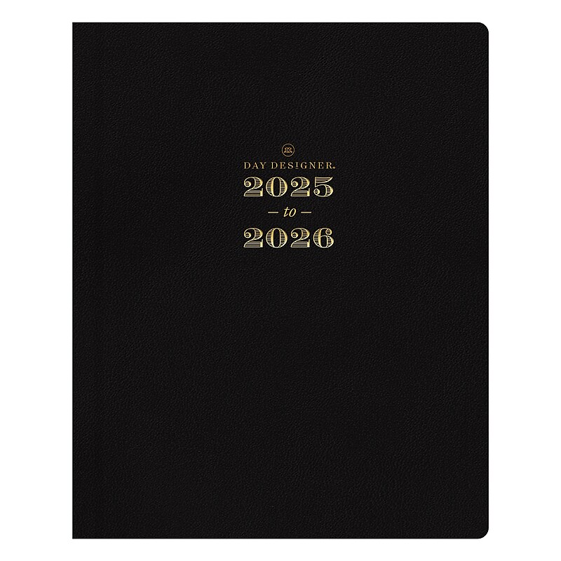 2025-2026 Day Designer for Blue Sky 5" x 8" Academic Year Weekly & Monthly Planner, Plastic Cover, Black (151056) image 1