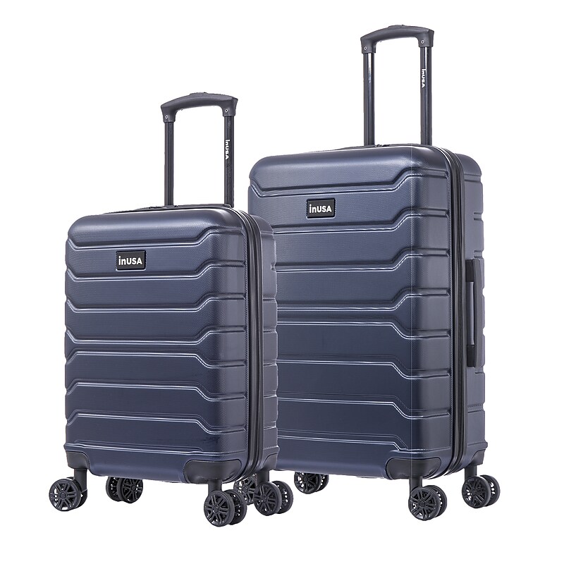 InUSA Trend 2-Piece Hardside Spinner Luggage Set, TSA Checkpoint Friendly, Blue (IUTRE0SM-BLU) image 1