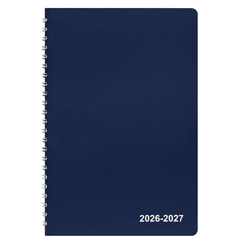 2026–2027 Staples 5" x 8" Academic Weekly and Monthly Planner, Navy (ST60362-27) image 1