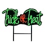 Haunted Hill Farm 1-Ft. Neon Green & Red LED Trick or Treat Decoration, Indoor & Covered Outdoor, Plug-in (HHLED026TTSTK-GRN)~#|#~216C0CE6-D6B1-40BA-87B5347C2F90C141_sc7
