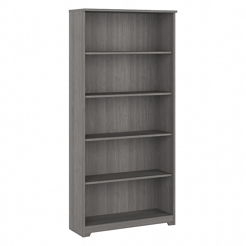 Bush Furniture Cabot Tall 66"H 5-Shelf Bookcase with Adjustable Shelves, Modern Gray (WC31366) image 1