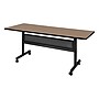 Regency Kobe Flip Top 60"W x 30"D Rectangular Training Room Table, Laminate, With Wheels, Noble Oak (MKFTM6030NO)~#|#~217792A2-37C1-47D3-8CD61FB4BE65078F_sc7