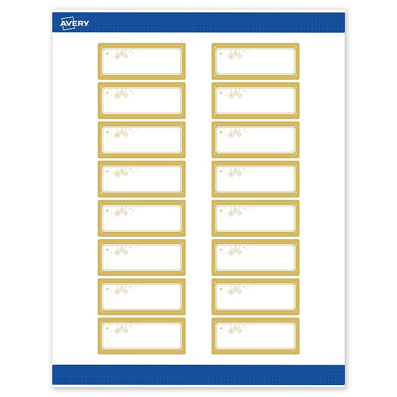 Avery Rectangle Multipurpose Labels, 1" x 2-5/8", White, 160/Pack (19479370533) image 1