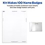 Avery Pin Style Laser/Inkjet Name Badge Kit, 2 1/4" x 3 1/2", Clear Holders with With Inserts, 100/Box (74549)~#|#~217CAF62-25B1-4B81-A233BC0D6D034C4C_sc7
