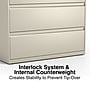 Staples 4-Drawer Lateral File Cabinet, Letter/Legal Size, Lockable, 52.36"H x 42"W x 18.62"D, Putty (60928/17459)~#|#~21819550-B77A-4463-A105589C3CD46D32_sc7
