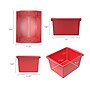 Storex Polypropylene/PP 4 Gallon Classroom Storage Bin, 7.9" x 11.3" x 13.6", Red, 3/Bundle (STX61452U06C-3)~#|#~21886722-FEAC-43E9-93AE98D4360FD698_sc7