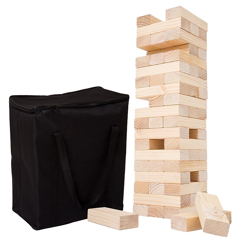 Hey! Play! Giant Wooden Stacking Blocks Game (80-TT0076) image 1