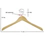 Nahanco 17" Wood Concave Jacket Hanger, Natural, 100/Pack (1117CH)~#|#~219AEAC1-F010-44A0-BE42637647250020_sc7