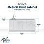 Viva Comfort 36.75'' Exam Room Storage Cabinet With Left Sink, 4-Shelves, 3-Drawers, Gray (ADIME902-BASE-72-LS-GRY-MK)~#|#~219EF51A-2DFA-4412-89D237851E4E1C5B_sc7