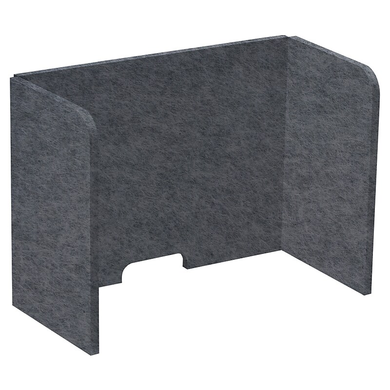 Versare SoundSorb Foldable Fabric Freestanding Privacy Panel, 18"H x 24"W, Dark Gray (DS7826125-1) image 1