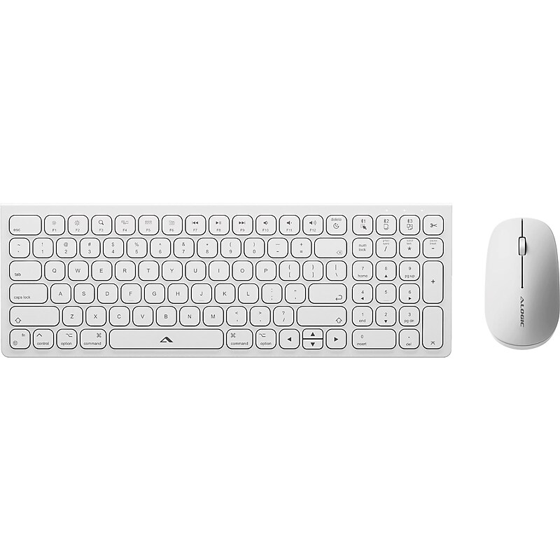 Alogic Echelon Wireless Keyboard and Optical Mouse Combo, White (ASKBT2MCWH) image 1