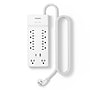 Staples TECH 10-Outlet 2-USB Port Surge Protector, 6', 3000 Joules, White (ST62776)~#|#~21A0F950-C399-45EF-810FF47A87B39DB2_sc7