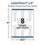 Avery Laser/Inkjet Multipurpose Labels, 4"  x 1", Matte White, 80/Pack (94115)~#|#~21A38585-D33C-48F2-BDFF204B303E8CDE_sc7