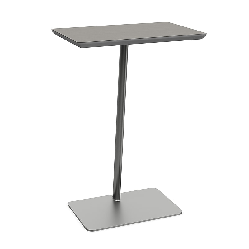 Lesro Willow 18"W x 12"D Laminate Side Table, Sarum Twill/Silver (WL0080.SSV.TST) image 1