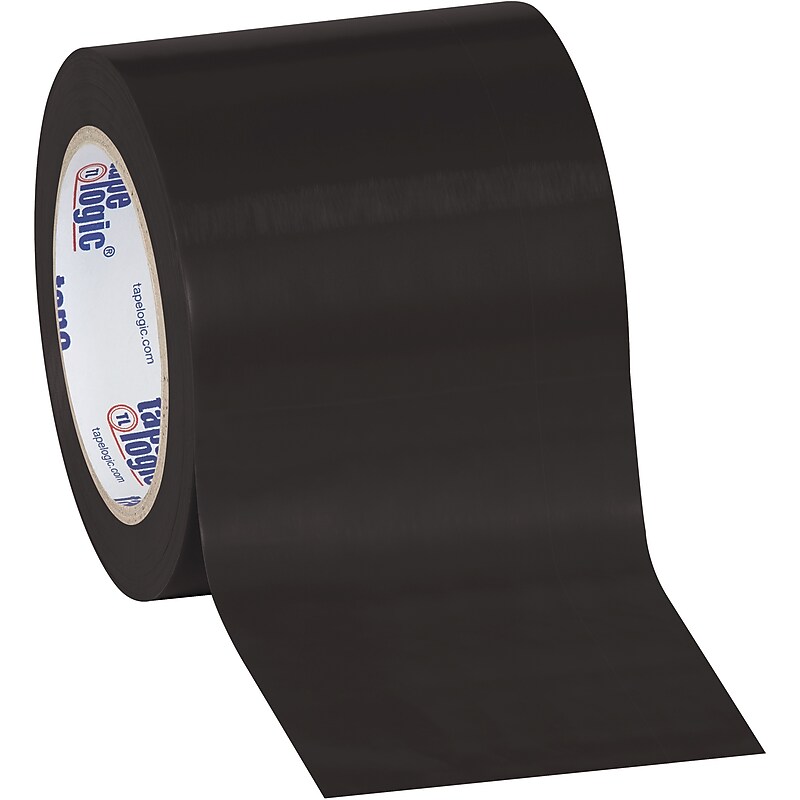 Tape Logic Safety Tape, 4" x 36 yds., Black, 3/Carton (T94363PKBL) image 1