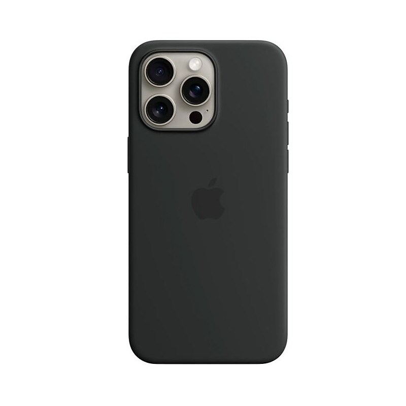Apple iPhone 15 Pro Max Silicone Case with MagSafe, Black (MT1A3ZM/A) image 1