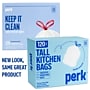 Perk™ 13 Gallon Kitchen Trash Bag, 28" x 24", Low Density, 0.9 mil, White, 120 Bags/Box (PK56750)~#|#~21AA8A9F-91A8-4021-8EBFBB54E7A80852_sc7