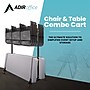 AdirOffice Steel Dolly Chair & Table Combo Cart, Black (690-01)~#|#~21ACC5F9-2196-4935-A33FD2A2576DC1EE_sc7