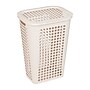Mind Reader Slim Tapered Hamper with Lid, Plastic, Ivory (SWHAMP50-IVO)~#|#~21AD47C7-E781-4AF1-8C09108D8C77F70B_sc7