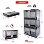 Dbest Quik Box Large Stackable Folding Plastic Storage Bin, 36" x 20" x 12", 76 Qt., Black, 3/Pack (01-937)~#|#~21ADCF35-CA6C-4196-B41489BED219C6CD_sc7