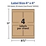 Avery Square Labels, 4" x 4", Kraft Brown, 100 Labels/Pack (94100)~#|#~21AEE2BA-54D1-44E9-BE2F3A26EA3EA0D3_sc7