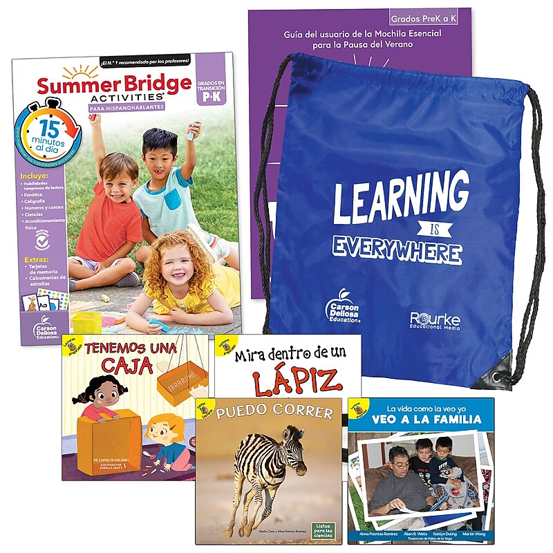 Summer Bridge Activities Summer Bridge Spanish Backpack, Grade PK-K Workbook, 7/Set (CD-145435) image 1