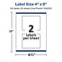 Avery Laser/Inkjet Rectangle Multipurpose Labels, 4" x 5", White, 50 Labels/Pack (94253)~#|#~21CC6F55-0C97-4A47-994B9FE6106A3D85_sc7