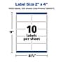 Avery Laser/Inkjet Rectangle Multipurpose Labels, 2" x 4", White, 1000 Labels/Box (94207)~#|#~21CFE4D6-E425-4C5C-95898431291730B6_sc7