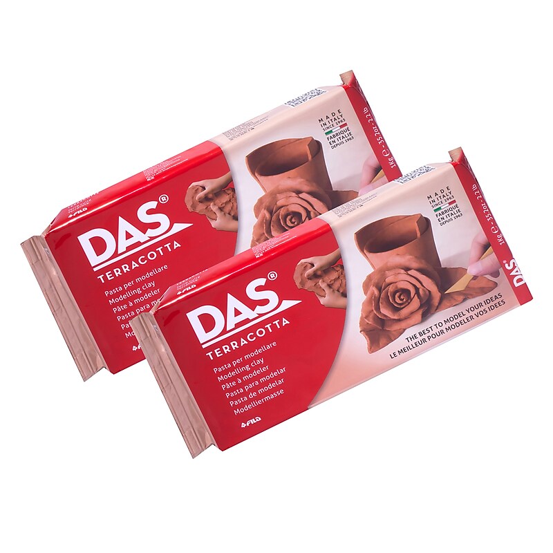DAS Modeling Clay Air Hardening, Terra Cotta, 2.2lb, 2/Bundle (DASF387600-2) image 1
