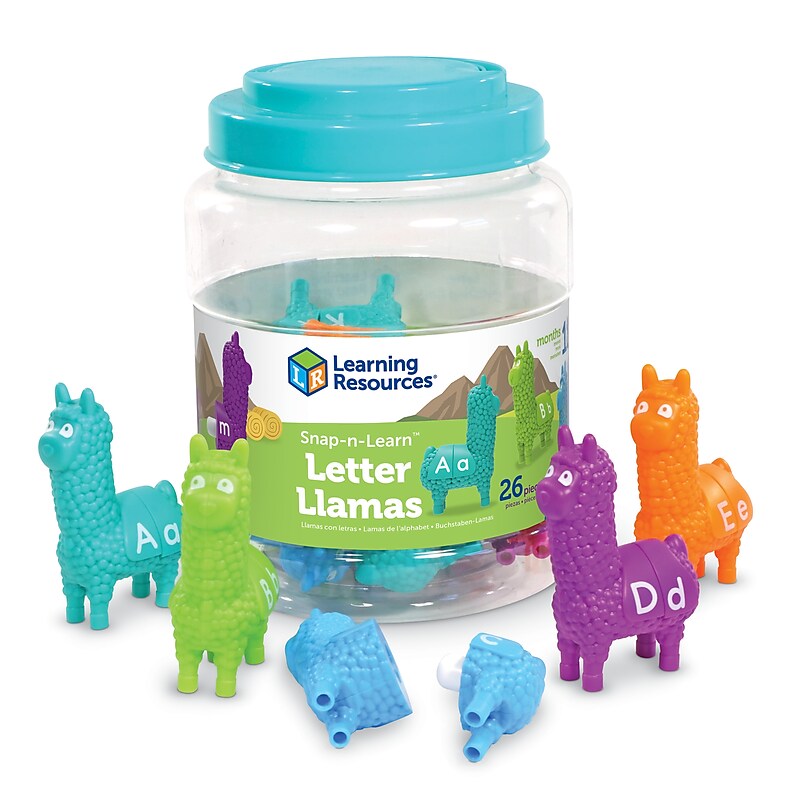 Learning Resources Snap-n-Learn Letter Llamas, Assorted Colors (LER6713) image 1
